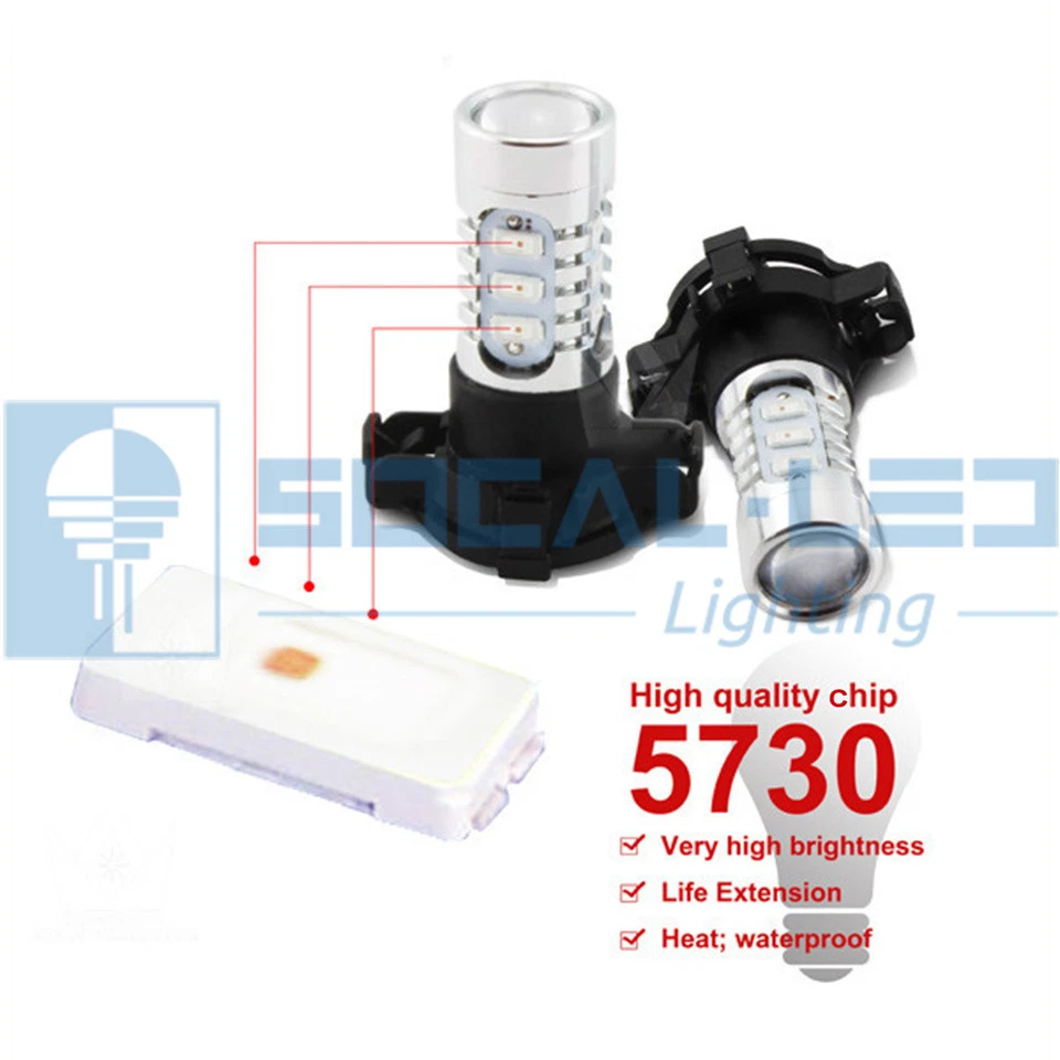 2x NUEVO H11 H8 15W Alto Brillo Coche Bombilla LED 5730 15-SMD Luz Antiniebla Diurna Foto 3 de 4