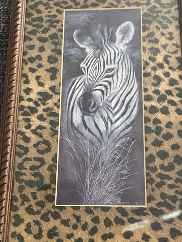 Ruane Manning Zebra, Elephants, Lions Framed Safari Animal Prints Vintage - Picture 8 of 17