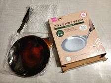 NEW Daiso Outdoor Frying Pan 16 cm (6.29 in.) with removable handle. For camping