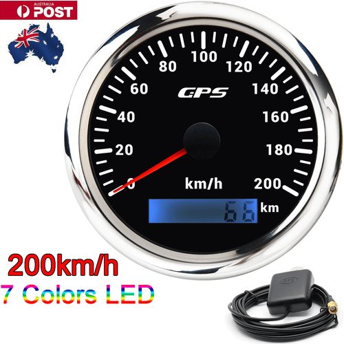 85mm waterproof GPS Speedometer 0-200KM/H For Marine Boat Motorcycle Car ATV     - Bild 1 von 12