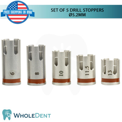 5 Sur gical Drill Stoppers Ø5.2 External Irrig ation Dental Im plant Instrument