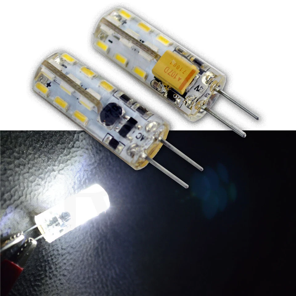 2PCS Fit AC/DC 12V G4 HALOGEN BULBS Light Globe Bright White 6400K Bi-Pin Led - Image 2 of 4