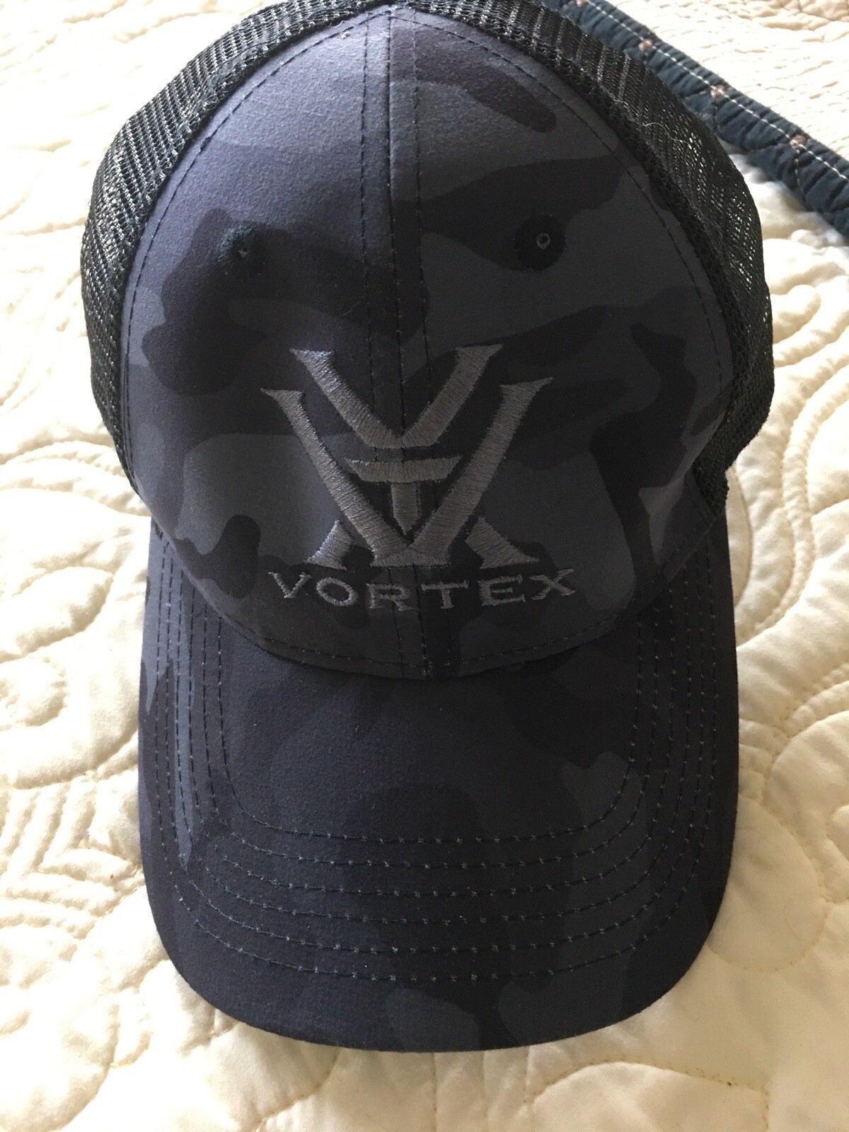 Vortex Gray Camo Designed Snap Back Trucker Cap - image 1