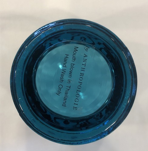 Neu Anthropologie Bombay mundgeblasenes Glas dunkel türkis blau Saftgläser 4er Set - Bild 2 von 8