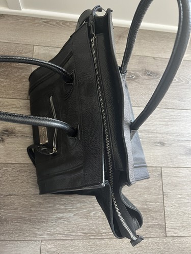 Valentino Milano black leather tote bag silver hardware - Picture 9 of 12