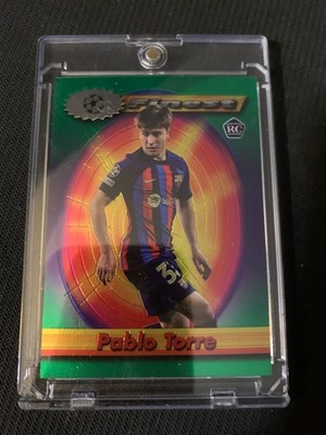 PABLO TORRE #8  2022-23 TOPPS FINEST FLASHBACKS UEFA Rookie RC + 1 TOUCH
