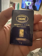 1 gram IGR .9999 Fine Gold Bar - Istanbul Gold Refinery - Sealed Assay