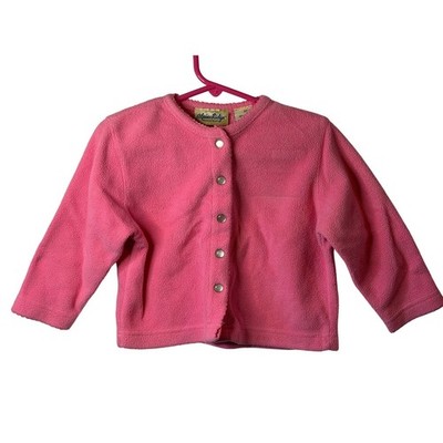 VTG Alpine Ridge Girls SZ 3T Pink Fleece Cardigan Rugged Wear Button Front Top