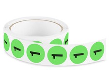 Pack of 500 1 In Circle Labels - "1"