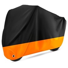 Motorcycle Cover All Season Universal Waterproof XXL-104 inch Black Orange