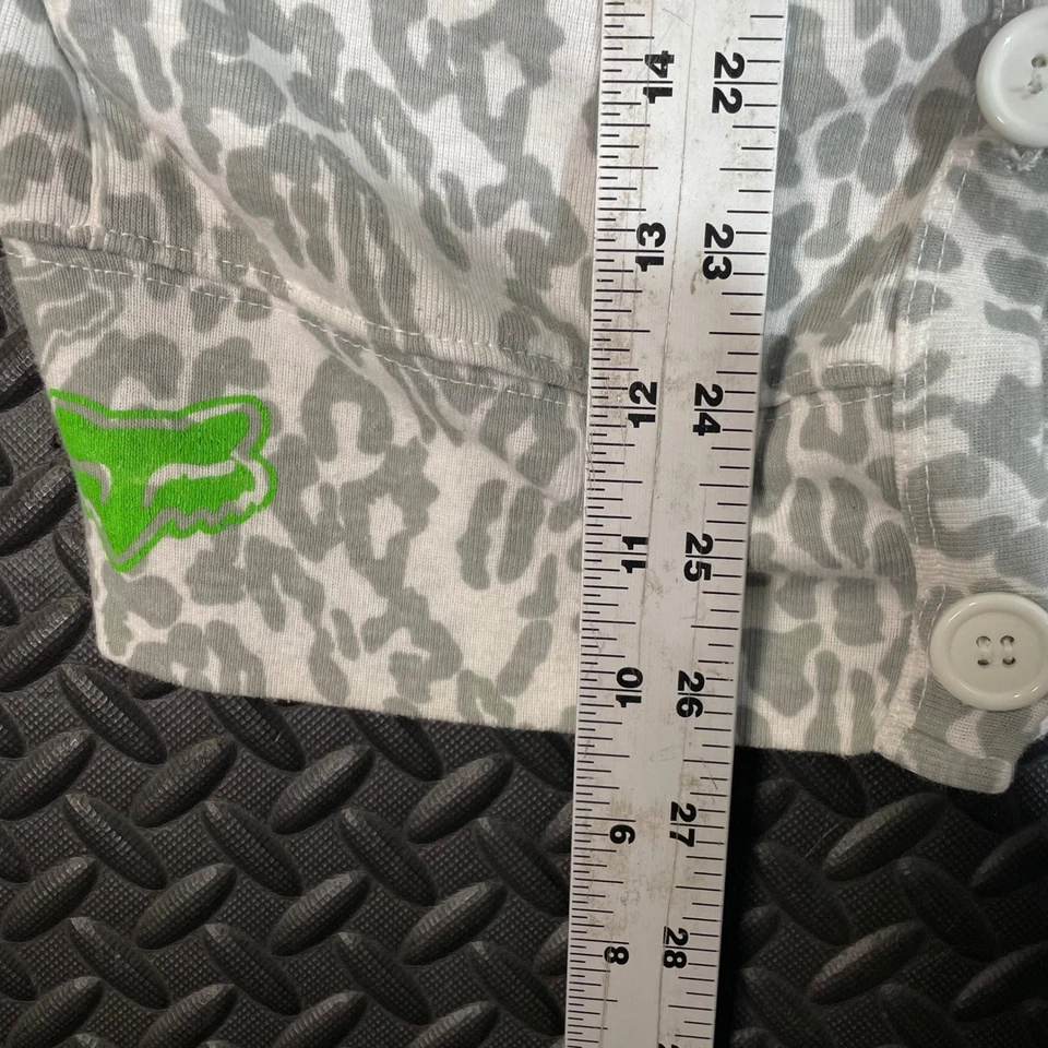 Cárdigan FOX gris estampado de leopardo suéter con botones para mujer talla XS Foto 4 de 4