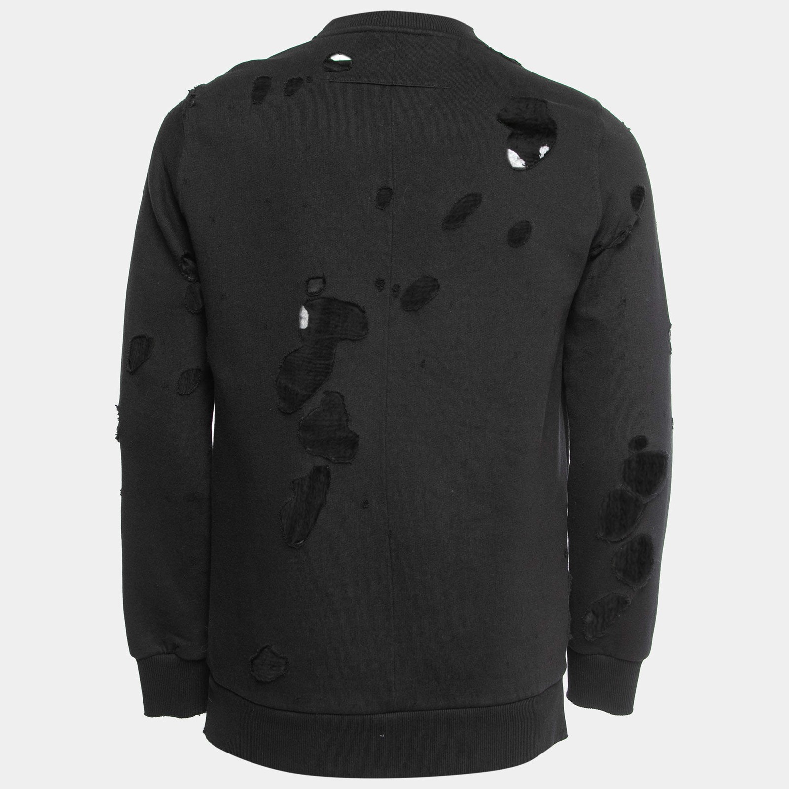Givenchy Black Destroyed Effect Cotton Sweatshirt… - image 2