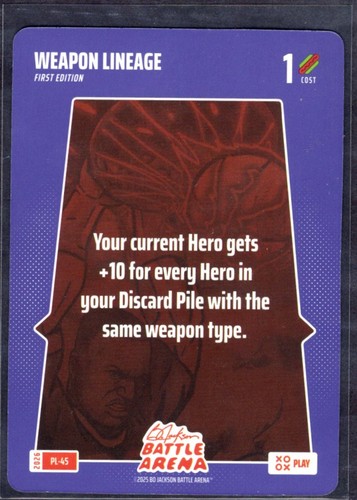 WEAPON LINEAGE PL-45 Play Card Bo Jackson Battle Arena 2026 Griffey Edition