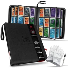 Toploader Binder | Holds 252 Toploaders | 9-Pocket | Ringless Double-Sided Po...
