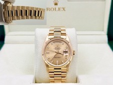 Rolex Day Date President 18238 36mm Champagne Diamond Dial 18k Yellow Gold