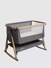 Tutti Bambini CoZee Air Bedside Rocking Crib, Oak & Charcoal LIMITED OFFER!!