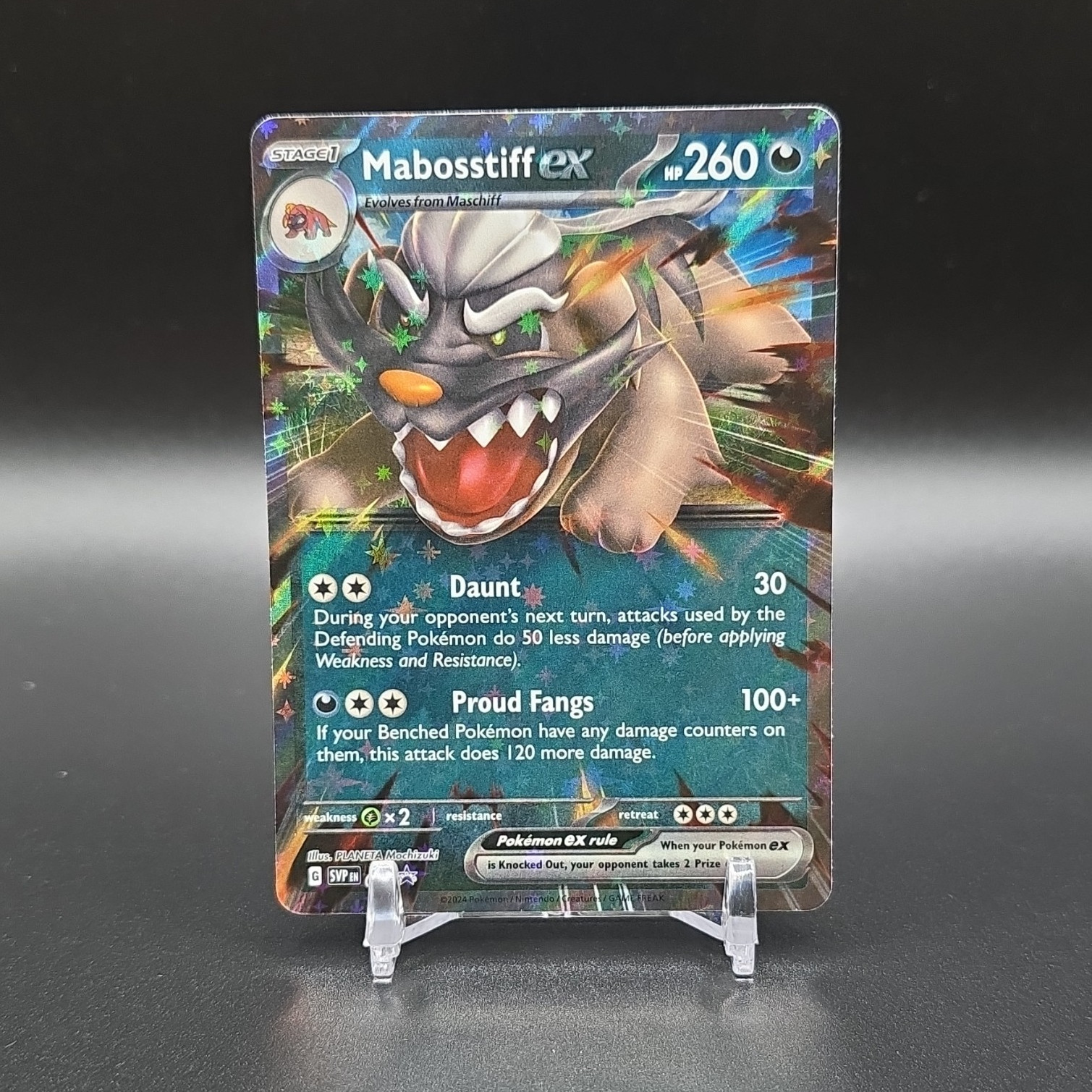 Pokémon Mabosstiff ex 086 Sv: Scarlet & Violet Black Star Promo Holo