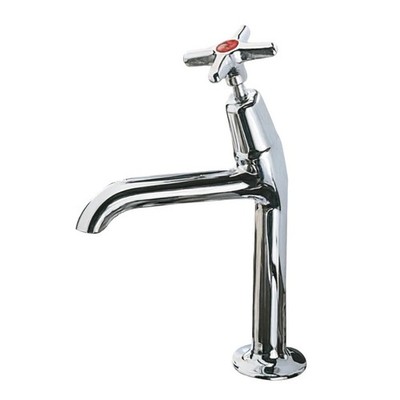 1x Clever Performa 2158 Cross Top Spültischarmatur, Messing verchromt Küchenarmatur