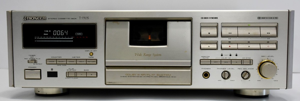 CT-S920S T-770S Pioneer カセットデッキ　3head t-770s Pioneer 3-Head Remote with Deck Cassette Stereo ラジオ・コンポ