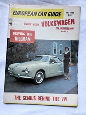Foreign Car Guide Featuring Volkswagen Vintage December July 1958 Foreign Car Guide Featuring Volkswagen Vintage December July 1958