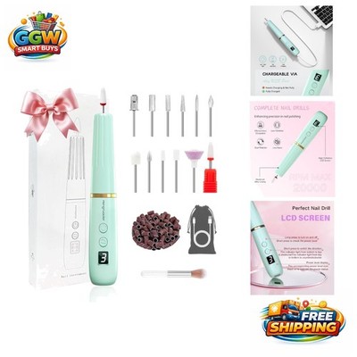High-Performance Rechargeable Nail Drill Machine - 20,000 RPM for Professionals