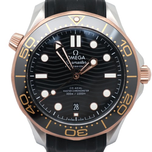 New 2025 Omega 210.22.42.20.01.002 Seamaster 300M 42mm Sedna Gold Ceramic Watch