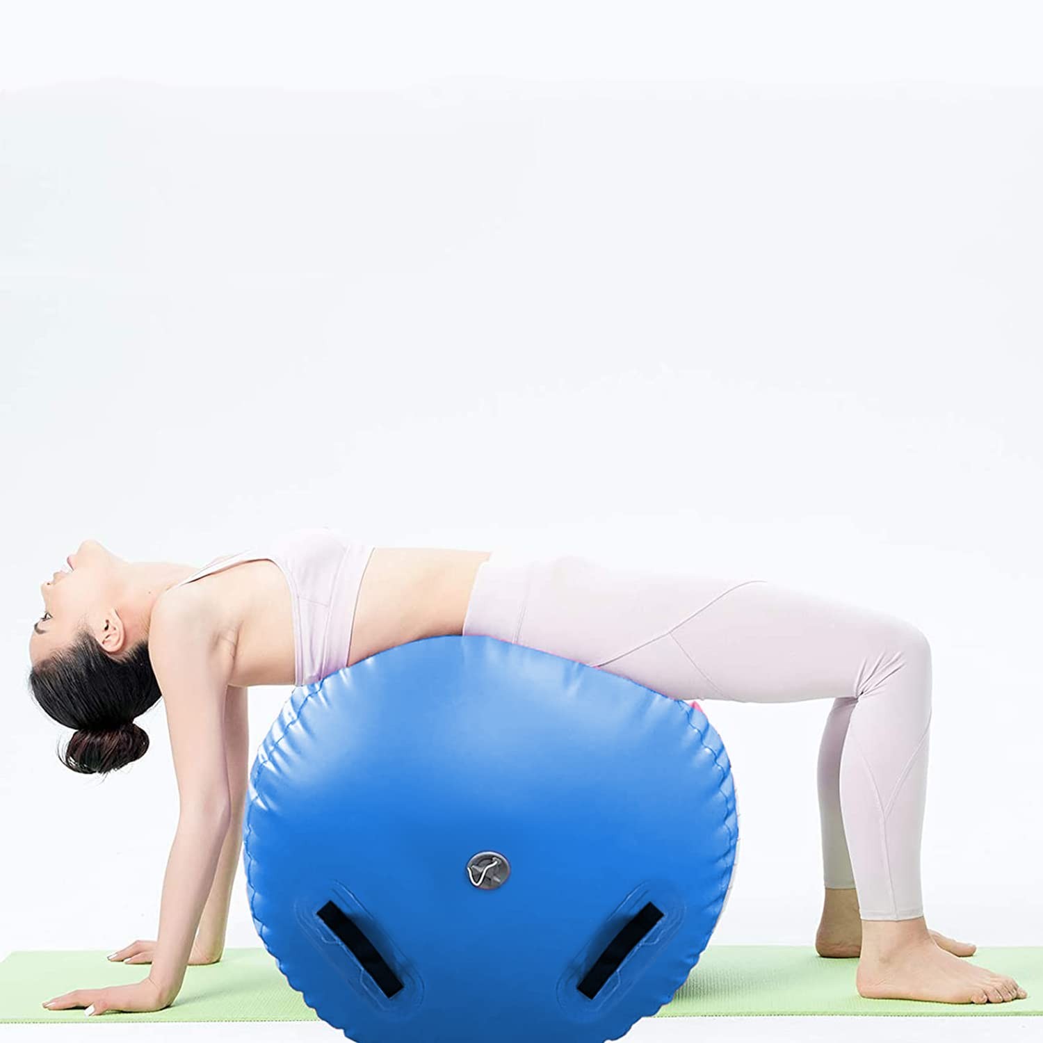 Air Barrel Back Roller Inflatable Tumbling Mat with Electric Pump,Tumble Trac...