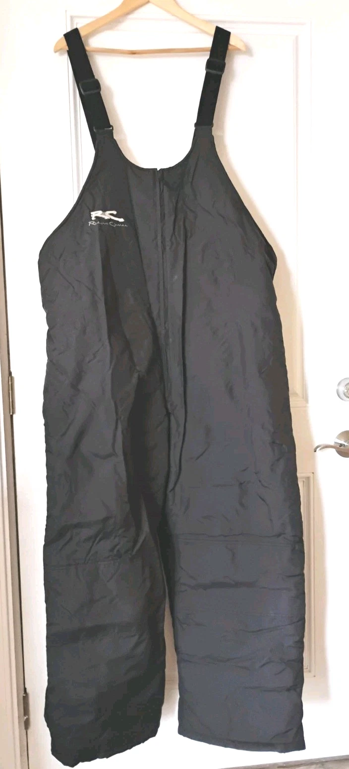 Vintage Men's Polaris Riders Choice Snowmobile Snow Bib Overalls XXL Black