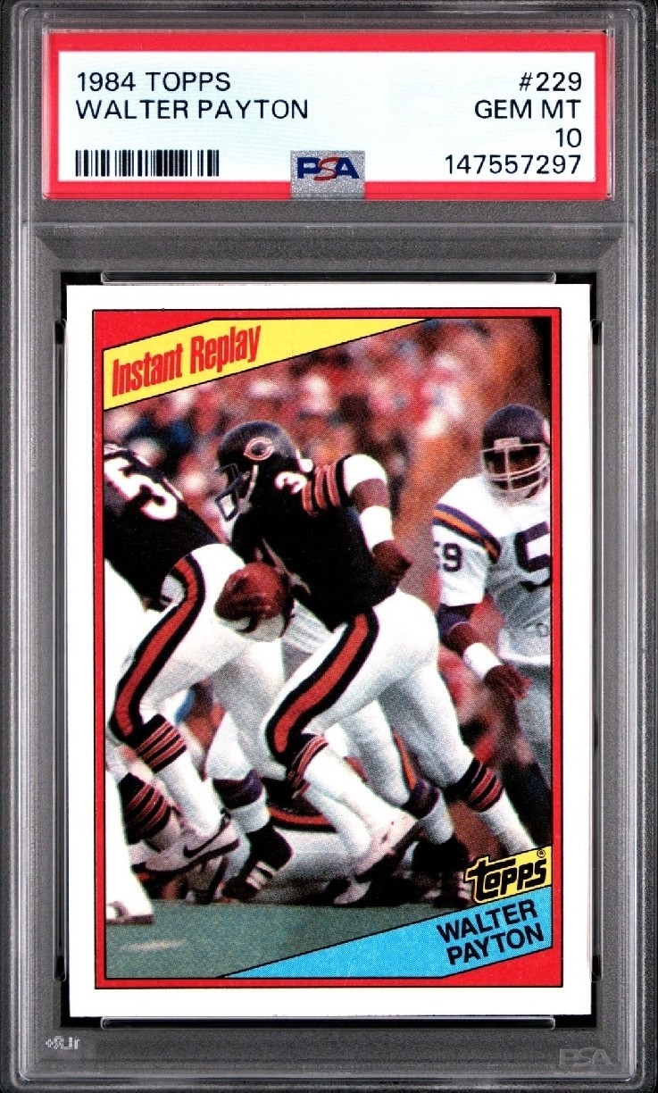 1984 Topps Football Walter Payton Instant Replay #229 PSA 10 GEM-MT