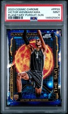 2023 TOPPS COSMIC CHROME PLANETARY PURSUIT SUN VICTOR WEMBANYAMA ROOKIE RC PSA 9