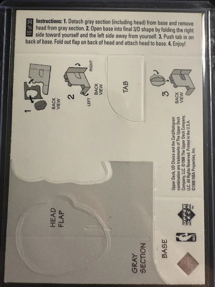 1998-99 Upper Deck UD Choice - Mini Bobbing Heads Charles Barkley #10 - Image 2 of 2