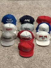 Lot Of 10 Vintage Assorted Advertising SnapBack Truckers Hats CLEAN
