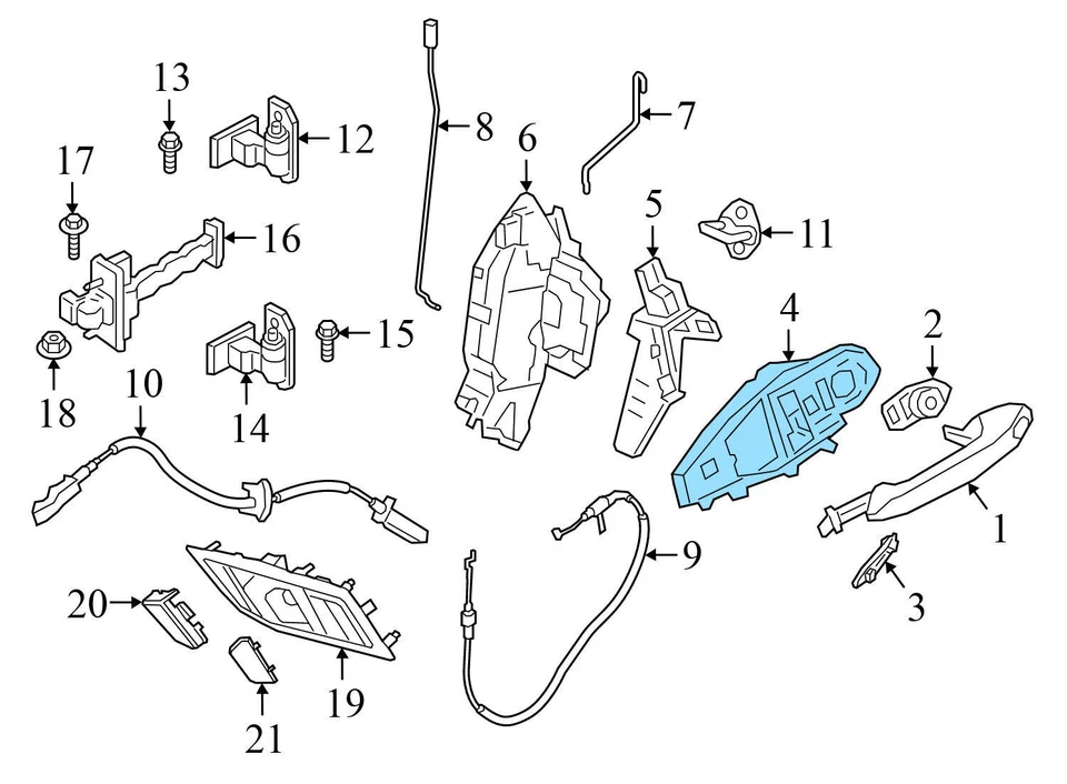 BMW M340I XDRIVE 2020-2024 - Soporte de manija de puerta exterior izquierdo 9881779 Foto 3 de 4