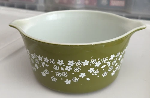 Vintage Spring Blossom/Crazy Daisy Pyrex Casserole Dish #473 (NO LID)