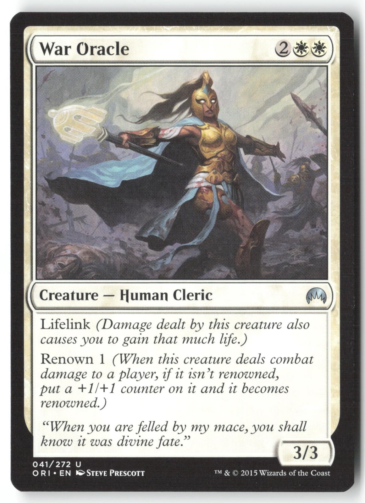 War Oracle 41 Uncommon Magic Origins Magic: The Gathering Lightly Played