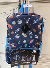 Astronaut Space 17" Youth Kids Backpack, Lunchbox, Pencil Bag  Water Bottle NEW
