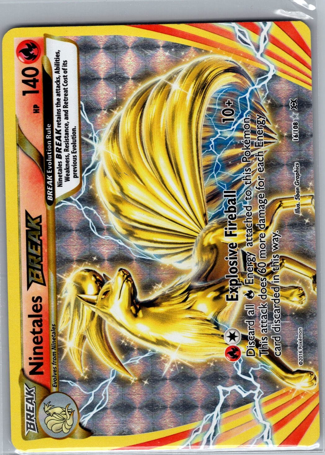 Ninetales BREAK 16/108 XY - Evolutions - Pokemon Card - NM