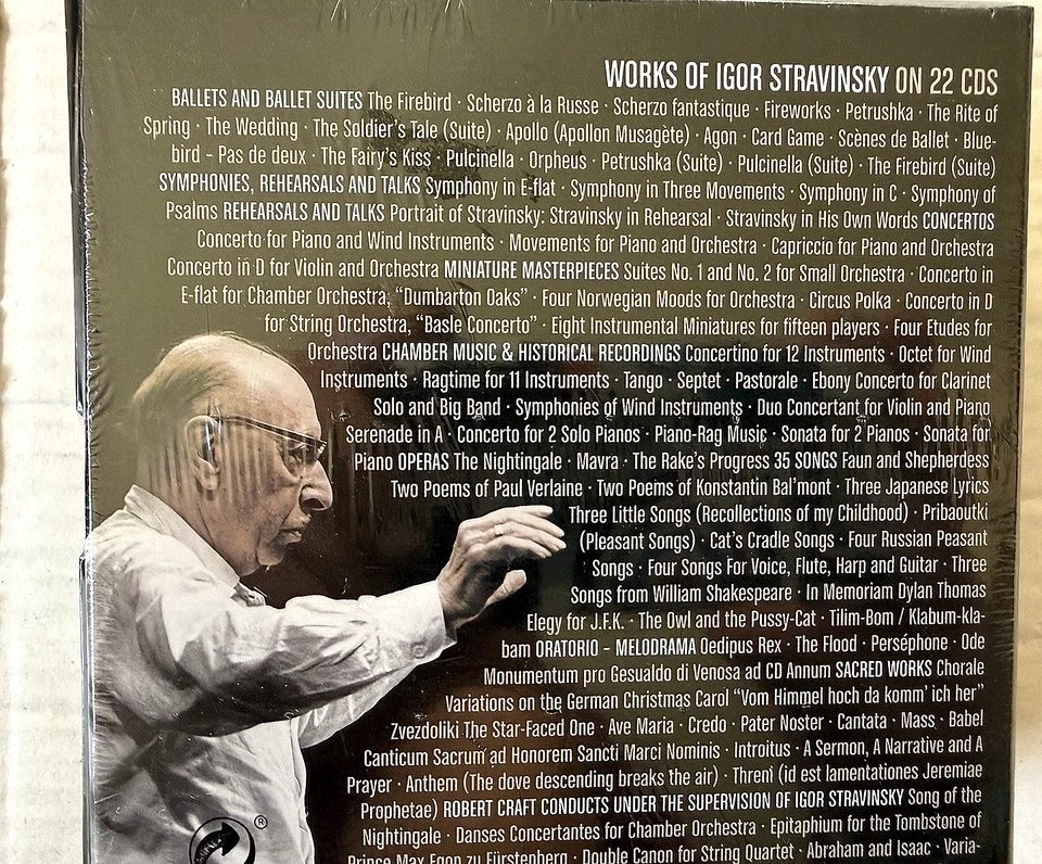 Works Of Igor Stravinsky - 22 CD Box Set New In Wrapper - Image 3 of 4