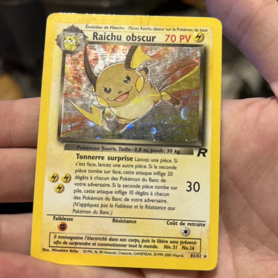 Carte Pokémon Raichu Obscur 83/82 Holo avec Swirl - Photo 3/4