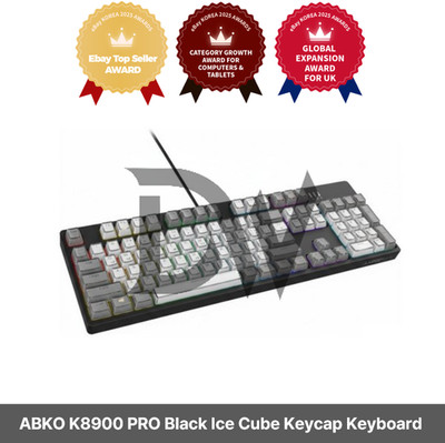 ABKO K8900 PRO Black Ice Cube Keycap Gaming Keyboard Kyle Optical Axis Click