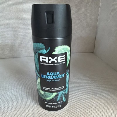 Axe Fine Fragrance Collection Deodorant Men Body Spray Aqua Bergamot 4oz  