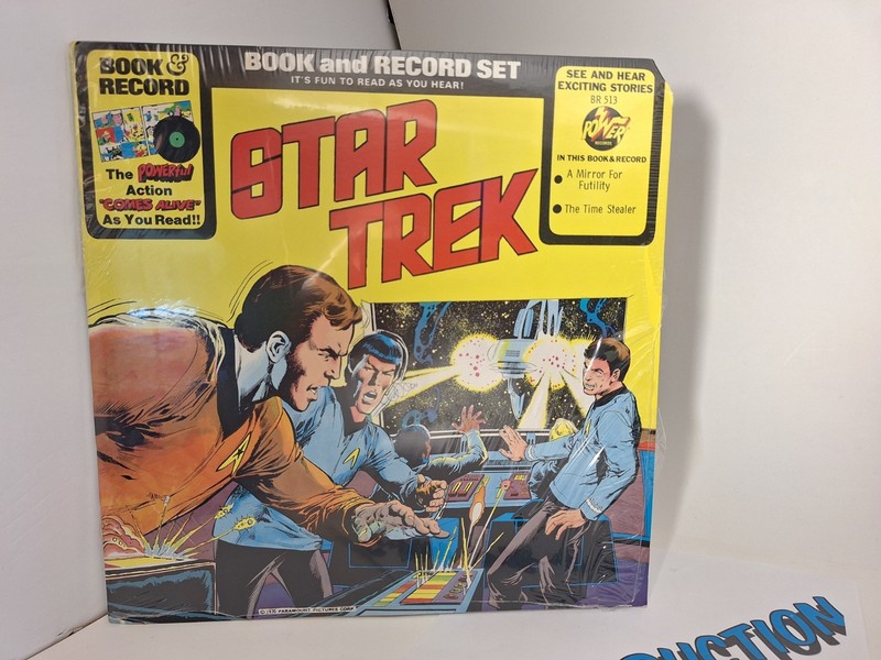 1976 STAR TREK- Sealed *SHRINK TORN* Book and Record-  Peter Pan POWER BR 513 
