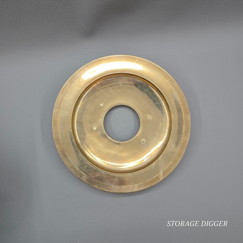 VTG Brass Korean Cooker Hot Pot with Chimney Tabletop Asian Dining Table Decor - Picture 10 of 16