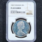 Prooflike Silver 1967 Canada $1 Dollar | NGC PL65 Cameo