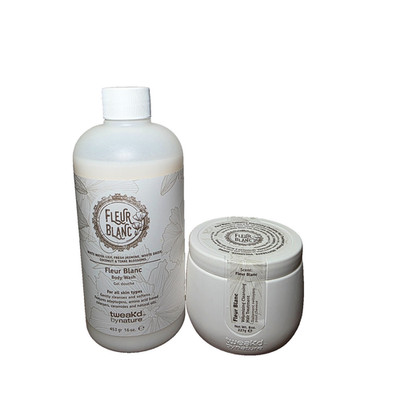 Tweak'd by Nature Fleur Blanc Body Wash 16oz + Cleansing Hair Treatment 8oz NEW