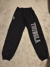 Women’s Black YoungLA Joggers Oversized Size Small EUC