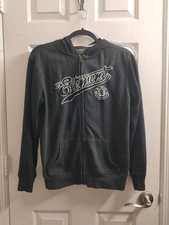 Element Skateboards Vintage Full Zip Hoodie Black Logo Skater Men's Large