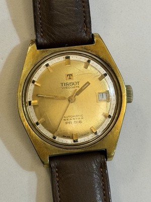 Tissot Seastar PR 516 Visodate Men's Automatic Watch 17 Jewel Date New Band Runs