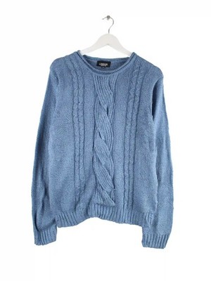 vintage womens 00s knit jumper blue L