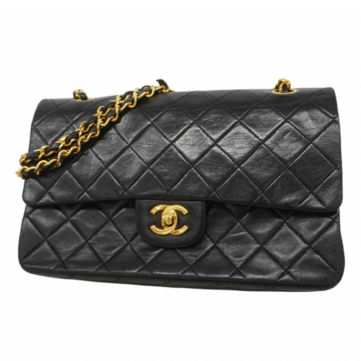 Chanel Matelasse W Chain Lambskin Shoulder Bag 632884-image